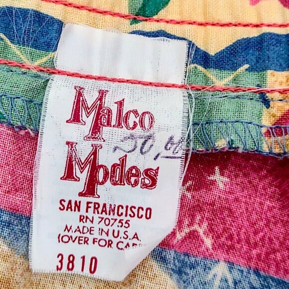 Malco Modes vintage 70's high-waisted paneled tiered floral gypsy circular skirt - Picture 6 of 9